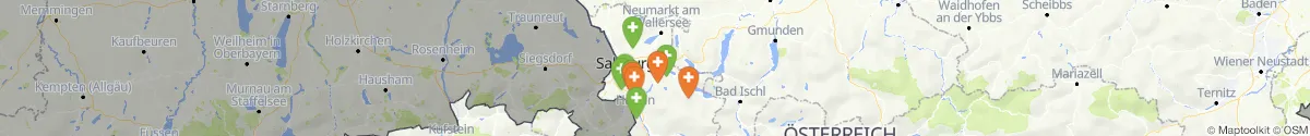 Kartenansicht für Apotheken-Notdienste in der Nähe von Faistenau (Salzburg-Umgebung, Salzburg)